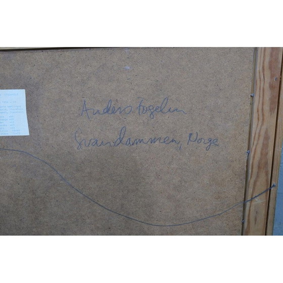 Image 1 of Vintage modern olieverfschilderij door Anders Fogelin, Zweden 1960