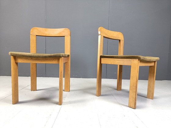 Image 1 of Vintage Brutalistische Eetkamerstoelen, set van 6 - 1970S