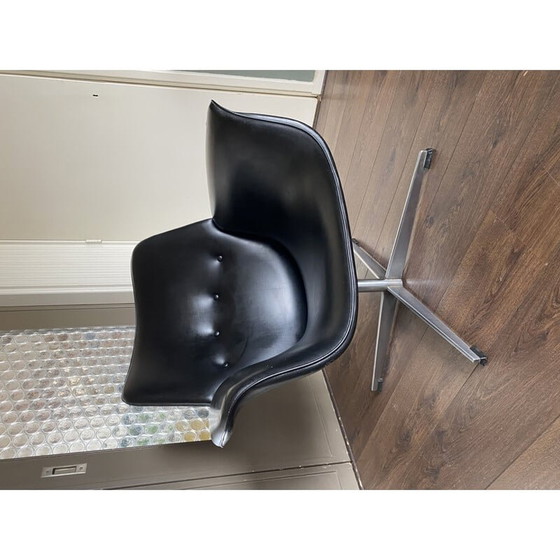 Image 1 of Vintage scandinavische zwarte fauteuil, jaren 1960