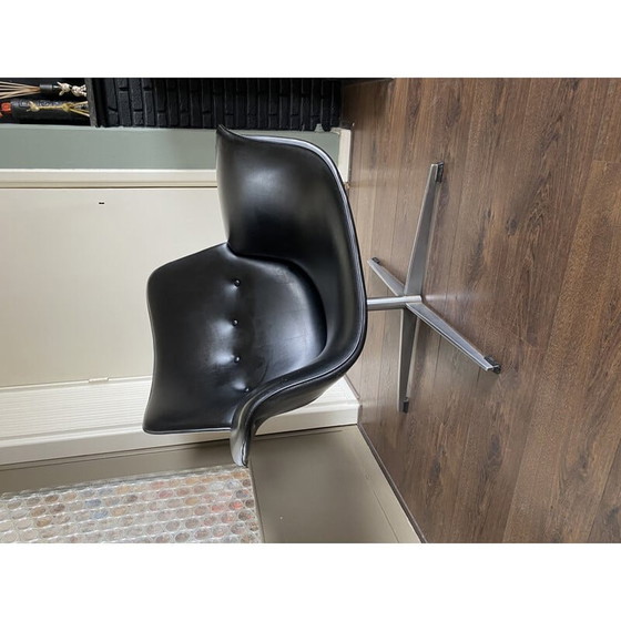Image 1 of Vintage scandinavische zwarte fauteuil, jaren 1960
