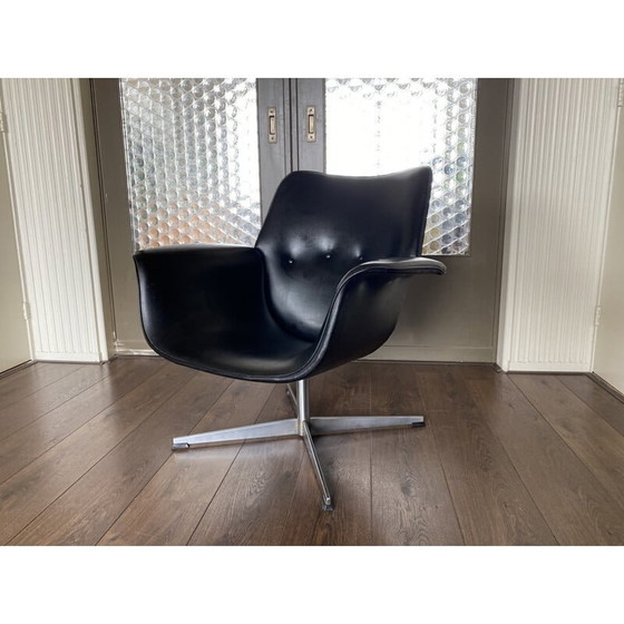 Image 1 of Vintage scandinavische zwarte fauteuil, jaren 1960