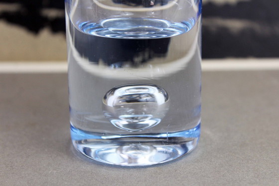 Image 1 of Vintage blauw glazen vaas