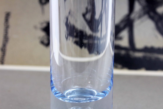 Image 1 of Vintage blauw glazen vaas