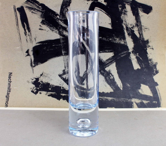 Image 1 of Vintage blauw glazen vaas