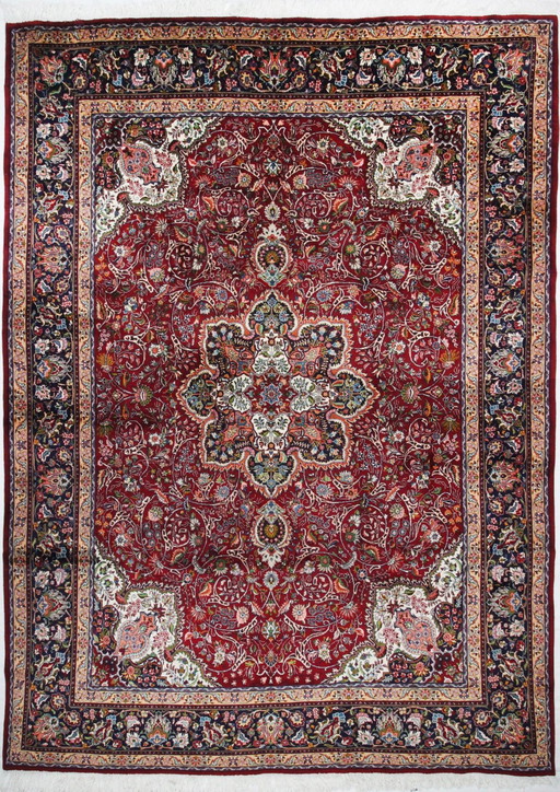 Origineel handgeknoopt Perzisch tapijt Tabriz 40 Raj Fijn 405 X 293 Cm Topconditie