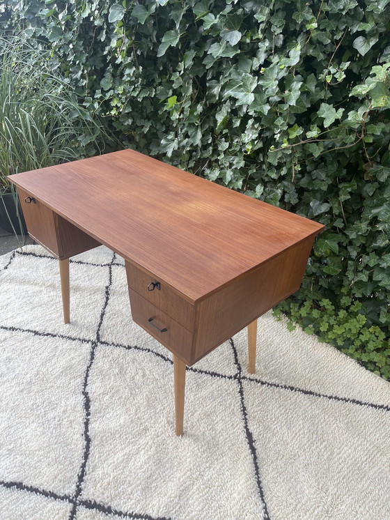 Image 1 of Vintage Retro Teak Bureau Jaren 60