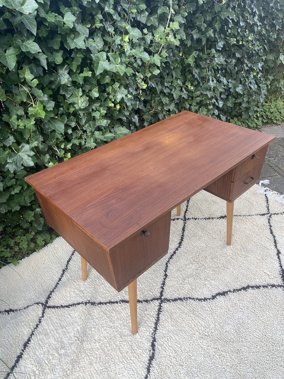 Image 1 of Vintage Retro Teak Bureau Jaren 60