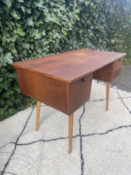 Image 1 of Vintage Retro Teak Bureau Jaren 60