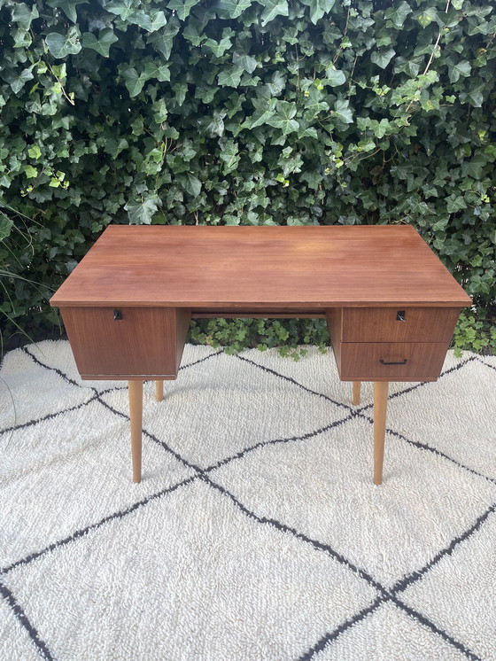 Image 1 of Vintage Retro Teak Bureau Jaren 60