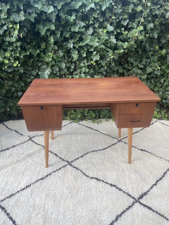 Image 1 of Vintage Retro Teak Bureau Jaren 60