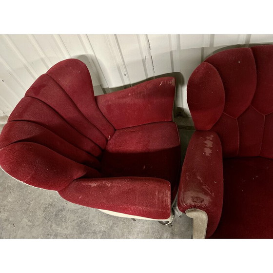 Image 1 of Paar Deense vintage gestoffeerde fauteuils