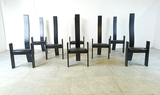 8x Vico Magistretti Golem stoelen