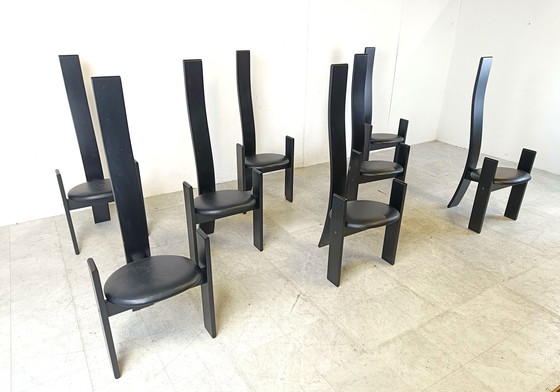 Image 1 of 8x Vico Magistretti Golem stoelen