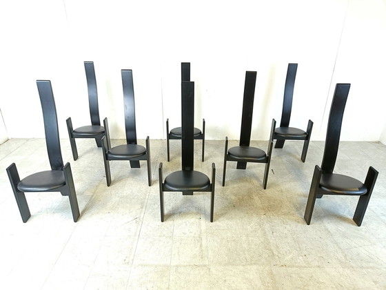 Image 1 of 8x Vico Magistretti Golem stoelen