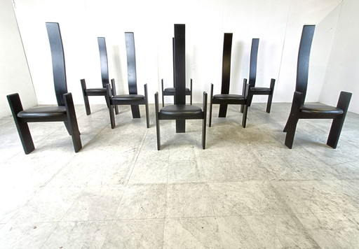 8x Vico Magistretti Golem stoelen