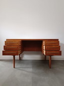 Vintage Deens Vrijstaand Bureau Door J. Svenstrup