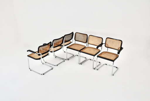 Eetkamerstoelen stijl B32 van Marcel Breuer, set van 6