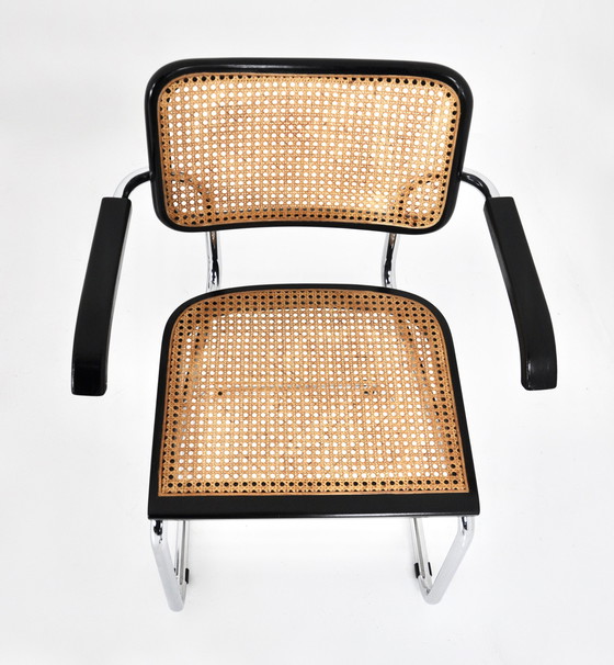 Image 1 of Eetkamerstoelen stijl B32 van Marcel Breuer, set van 6