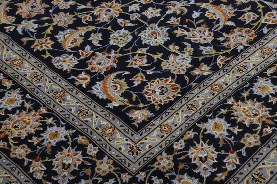 Image 1 of Origineel handgeknoopt Perzisch Tapijt Kashan Fijn Met Zijde 385 X 280 Cm Top Conditie