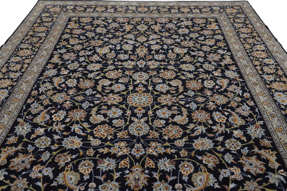 Image 1 of Origineel handgeknoopt Perzisch Tapijt Kashan Fijn Met Zijde 385 X 280 Cm Top Conditie