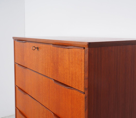 Image 1 of Deens design hoge ladekast in teak, 1960s