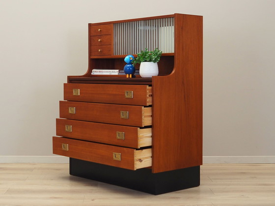 Image 1 of Teakhouten secretaire, Deens ontwerp, 1970S, Productie: Denemarken