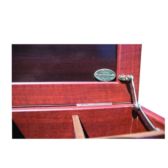 Image 1 of Grote Hazorfim houten theedoos met zilveren deksel