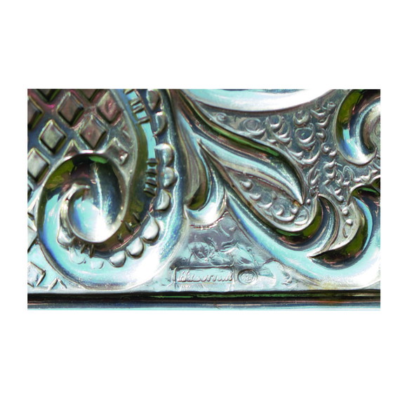 Image 1 of Grote Hazorfim houten theedoos met zilveren deksel