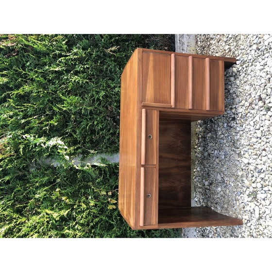 Image 1 of Vintage modernistisch teakhouten bureau, 1950