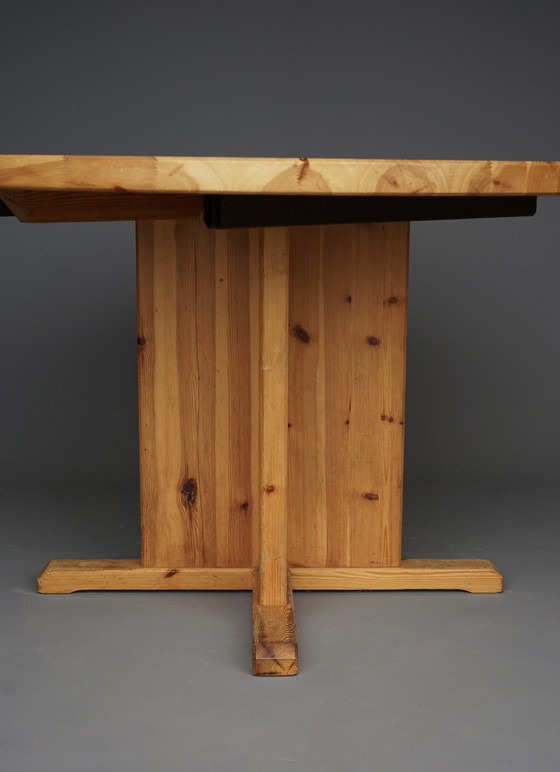 Image 1 of Uitschuifbare Deense grenen eettafel, 1970