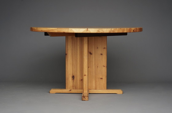 Image 1 of Uitschuifbare Deense grenen eettafel, 1970