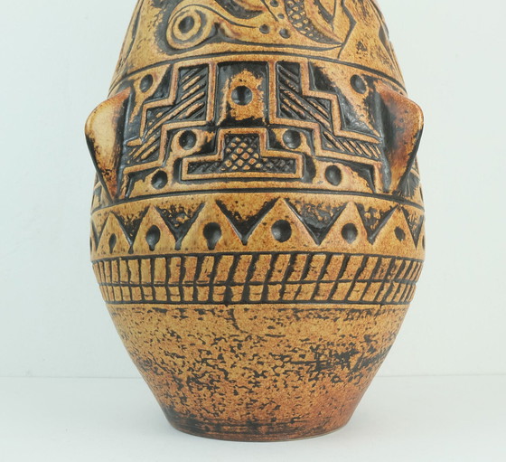 Image 1 of grote midden eeuwse FLOOR VASE anubis jasba model N 312 11 5