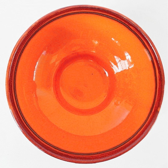 Image 1 of Flora Holland Tokio schaaltjes set oranje jaren 60 Gouds plateel