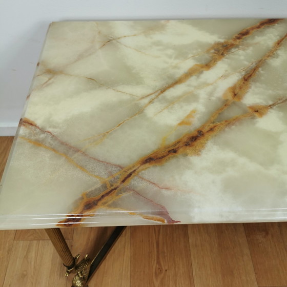 Image 1 of Vintage Hollywood Regency salontafel koffietafel marmer, onyx 