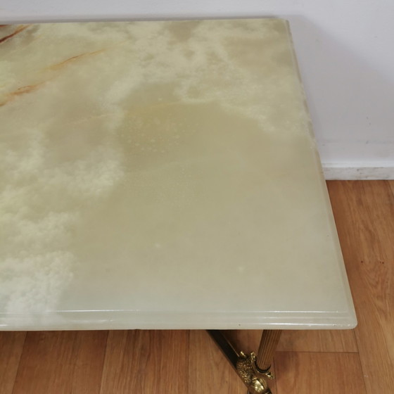 Image 1 of Vintage Hollywood Regency salontafel koffietafel marmer, onyx 