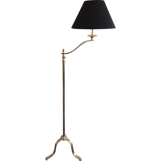 Vintage leeslamp met messing klauwpoten van Maison Jansen