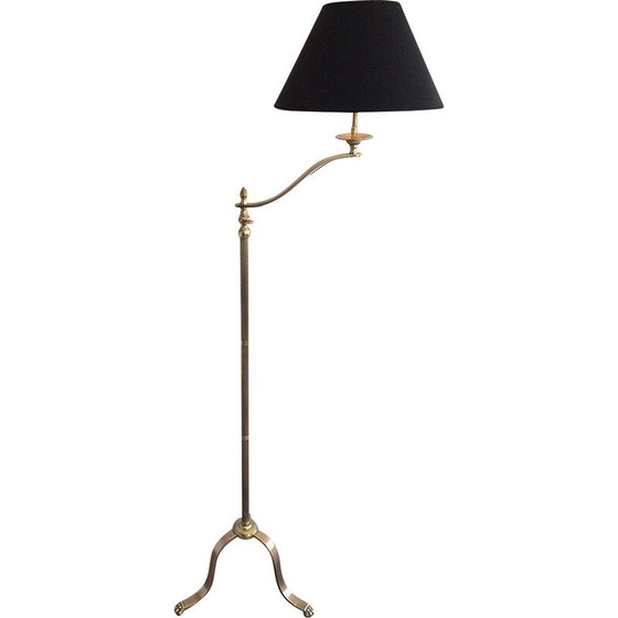 Image 1 of Vintage leeslamp met messing klauwpoten van Maison Jansen