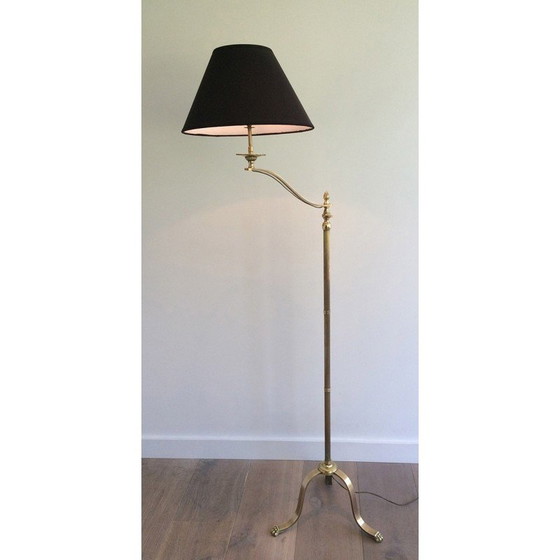 Image 1 of Vintage leeslamp met messing klauwpoten van Maison Jansen