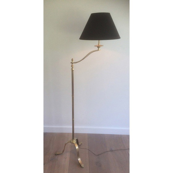 Image 1 of Vintage leeslamp met messing klauwpoten van Maison Jansen