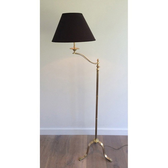 Image 1 of Vintage leeslamp met messing klauwpoten van Maison Jansen