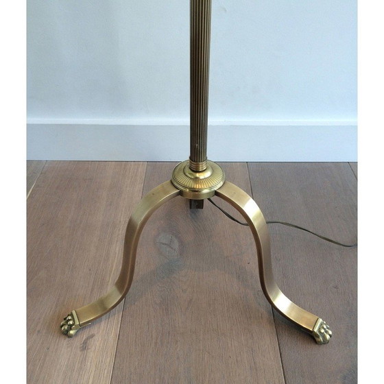 Image 1 of Vintage leeslamp met messing klauwpoten van Maison Jansen