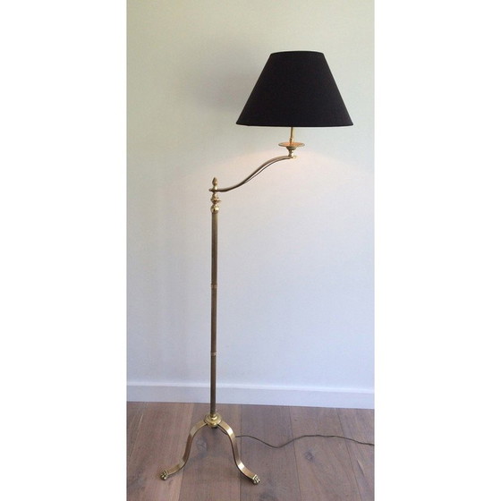 Image 1 of Vintage leeslamp met messing klauwpoten van Maison Jansen