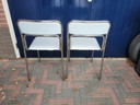 2x Vintage stoelen buisframe