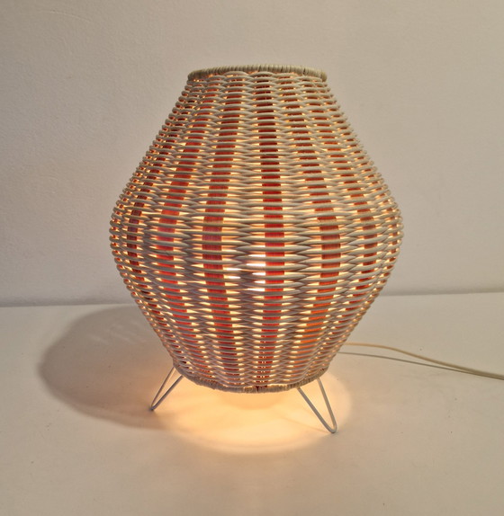 Image 1 of Vintage IKEA Rattan Tafellamp Boho Lamp