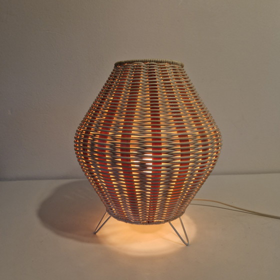 Image 1 of Vintage IKEA Rattan Tafellamp Boho Lamp