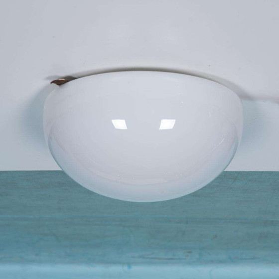 Image 1 of Vintage opaline plafondlamp Gispen, art deco ceiling lamp