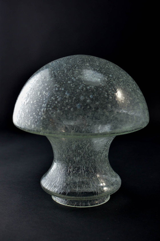 Image 1 of Vintage Design champignon tafellamp in chroom en glas van Baum Leuchten, 1970.