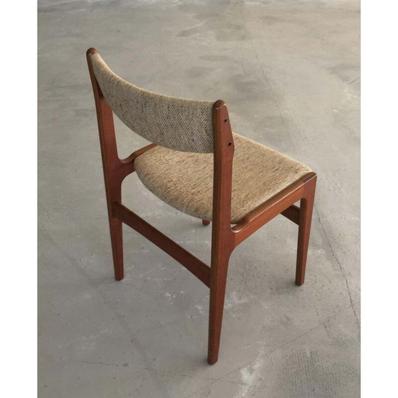 Image 1 of  Set van 4 Teakhouten Eetkamerstoelen Inc. Herstoffering Erik Buch 1960