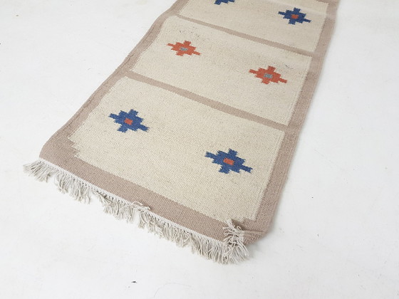 Image 1 of Vintage wollen tapijt uit India #7