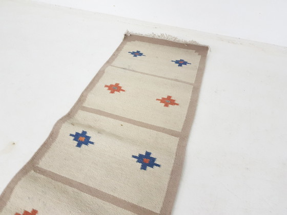 Image 1 of Vintage wollen tapijt uit India #7